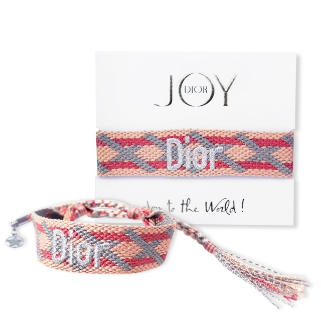 DIOR迪奧 JOY BY DIOR編織手環(粉色)