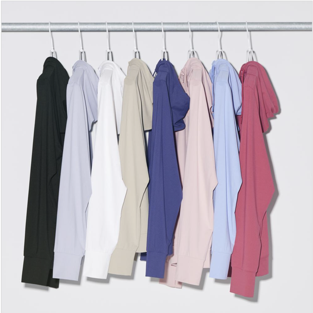 UNIQLO女裝 AIRism防曬抗UV網眼連帽外套(長袖)L 黑色