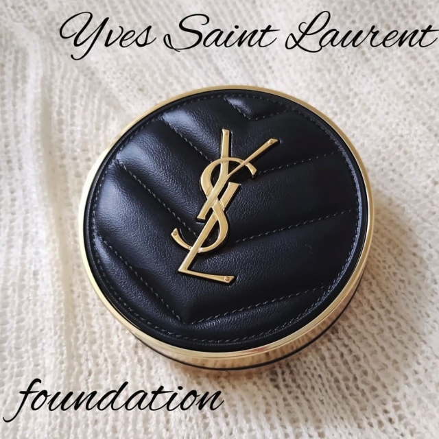 YSL恆久完美霧光氣墊粉餅一般版B20(黑色)14g(SPF23)