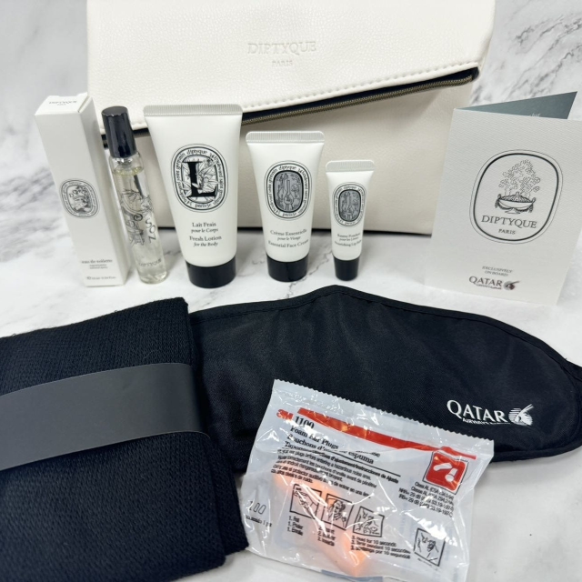 QATAR卡塔航空&Diptyque飛機盥洗包