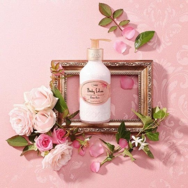 Sabon綠玫瑰身體乳液200ml (圓瓶)