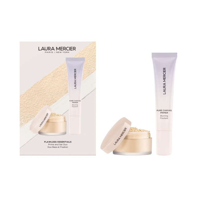 LAURA MERCIER蘿拉蜜思柔焦裸肌超持妝禮盒組(煥顏持妝凝露/柔焦15ml+柔霧蜜粉6g)