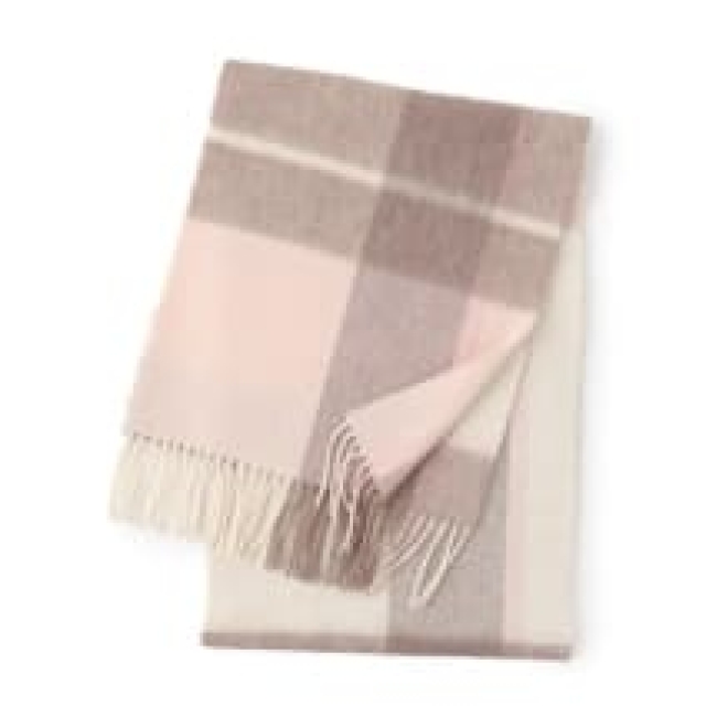 UGG AUSPECIAL菱格羊毛圍巾#粉菱格(EB005)