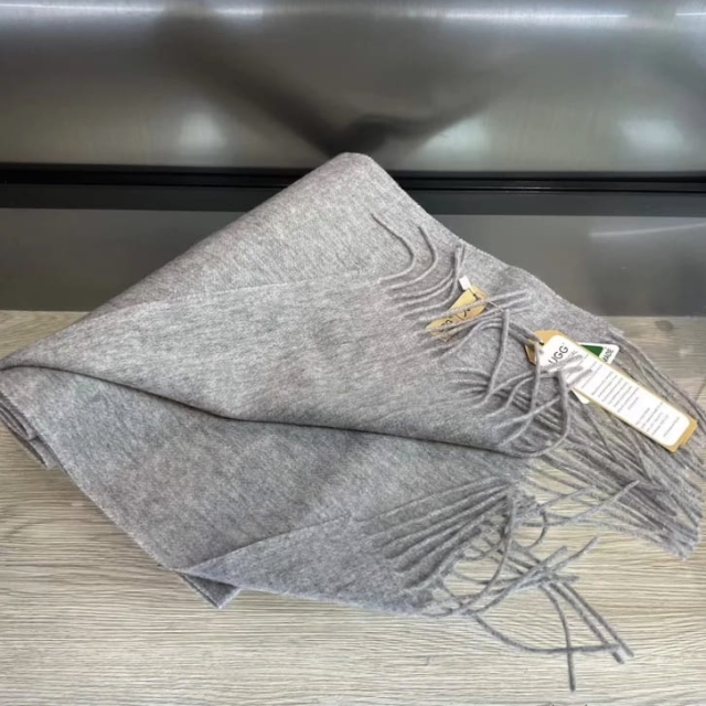 UGG AUSPECIAL素面羊毛圍巾#灰色（AT007）