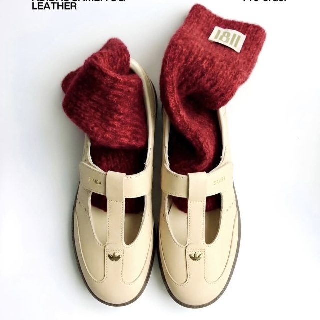 Adidas愛迪達Originals samba OG瑪莉珍鞋#奶油黃