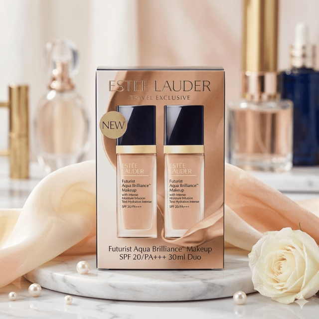 ESTEE LAUDER雅詩蘭黛聚光粉保濕粉底精華30ml兩件組#2C0
