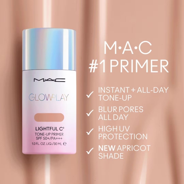 【專櫃】MAC超漾光高防曬妝前乳30ml#幻光蜜桃Illuminating Apricot