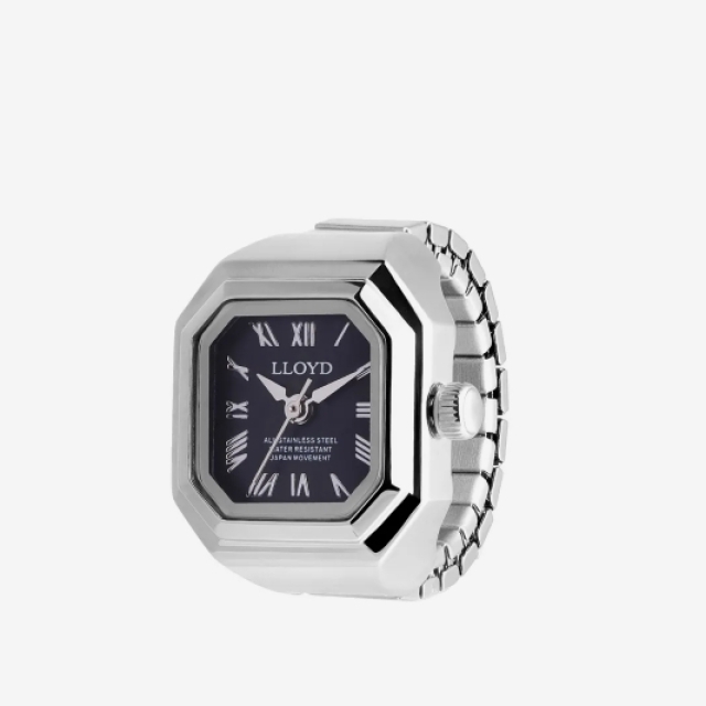【韓國】  LLOYD女用金屬手錶戒指 Lumen Ring Watch /黑