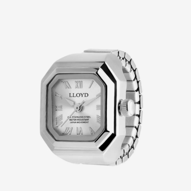 【韓國】  LLOYD女用金屬手錶戒指 Lumen Ring Watch /白