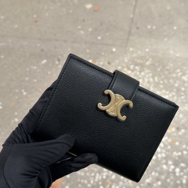 【精品】CELINE NINO細搭帶錢包-黑色
