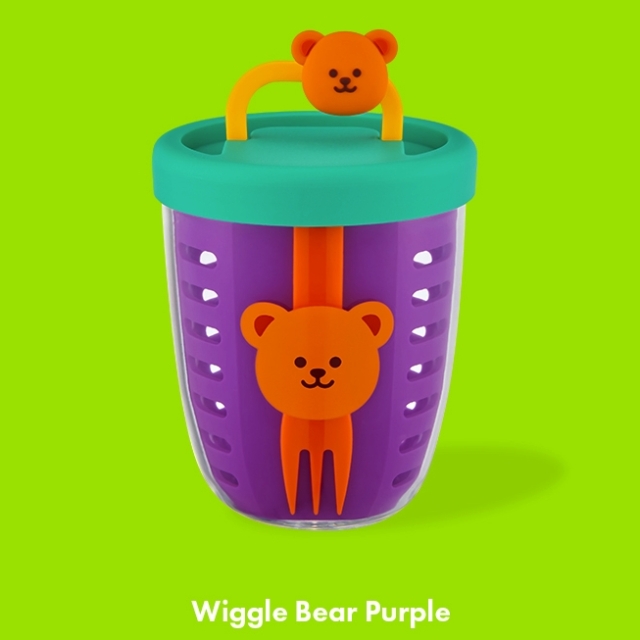 【韓國】wiggle wiggle水果隨身杯#Wiggle Bear Purple