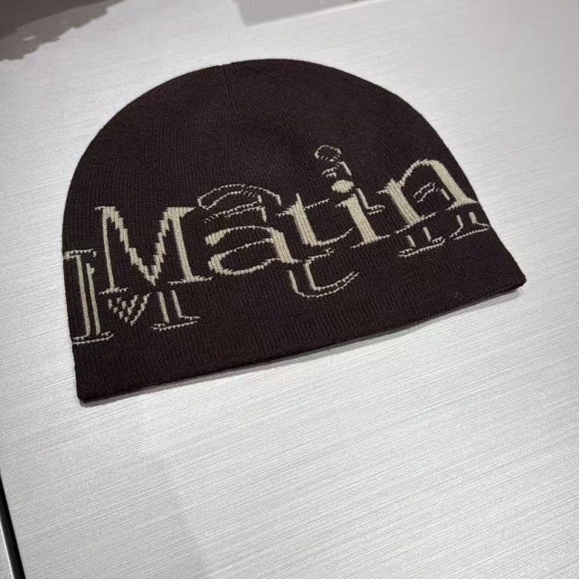 【韓國】MATIN KIM STROKE LOGO JACQUARD BEANIE 疊印LOGO針織毛帽