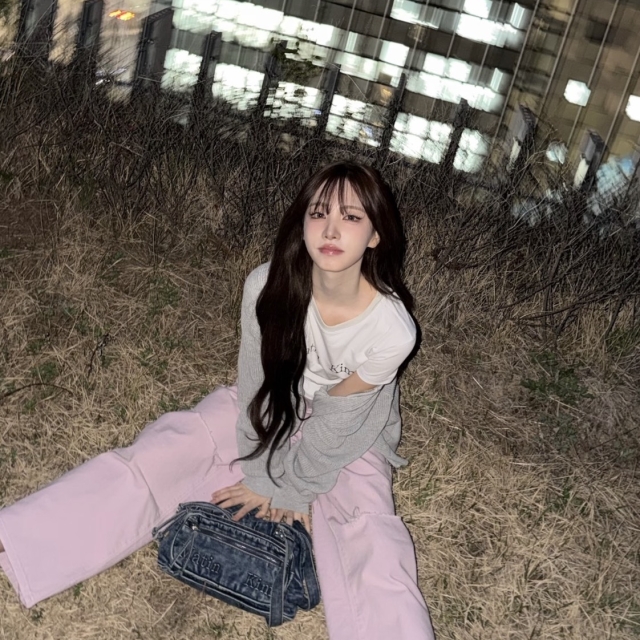 【韓國】MATIN KIM DUST DENIM ONE POCKET SHOULDER BAG 做舊丹寧單肩背包 藍色