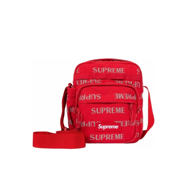 【潮流】Supreme 26FW Shoulder Bag 老花串標反光肩背包-紅色