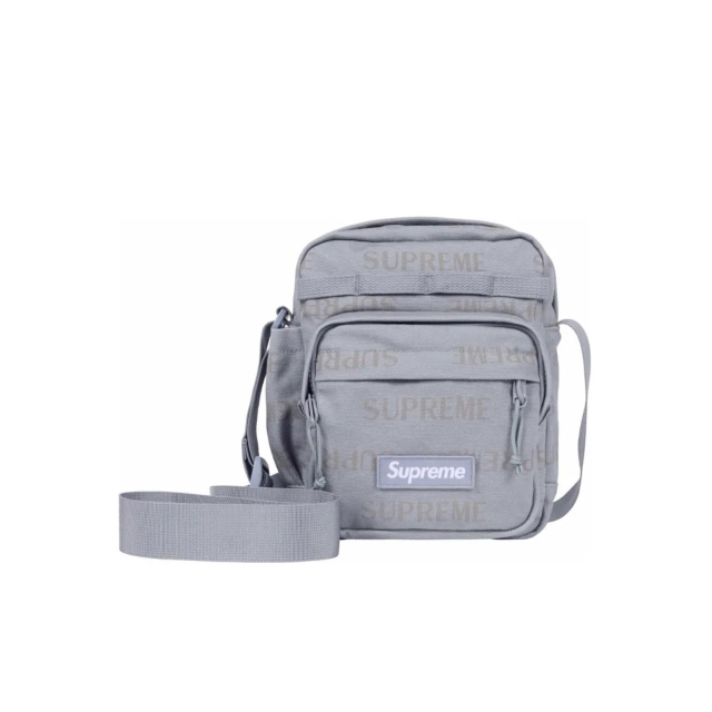 【潮流】Supreme 26FW Shoulder Bag 老花串標反光肩背包-灰色