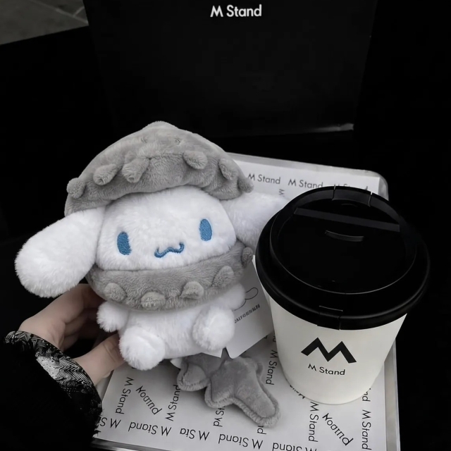 【潮流】正版授權 Sanrio x E-Strong 三麗鷗 恐龍造型可拆毛絨吊飾-大耳狗