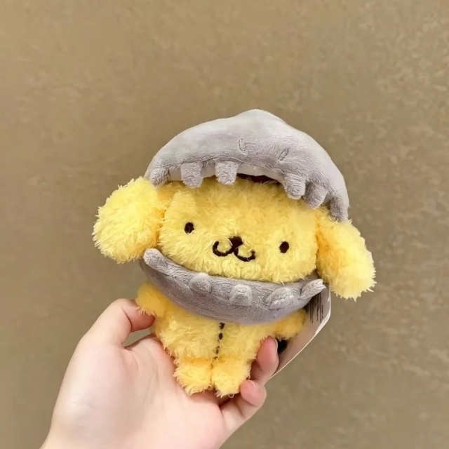 【潮流】正版授權 Sanrio x E-Strong 三麗鷗 恐龍造型可拆毛絨吊飾-布丁狗