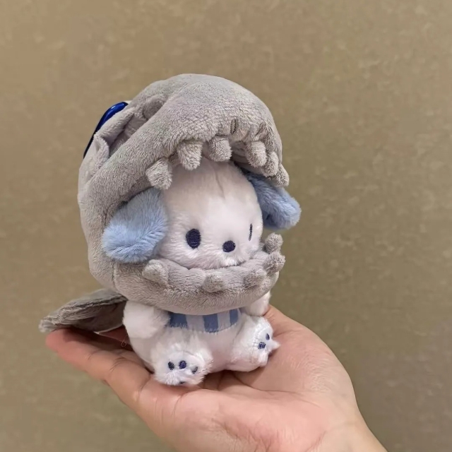 【潮流】正版授權 Sanrio x E-Strong 三麗鷗 恐龍造型可拆毛絨吊飾-帕恰狗