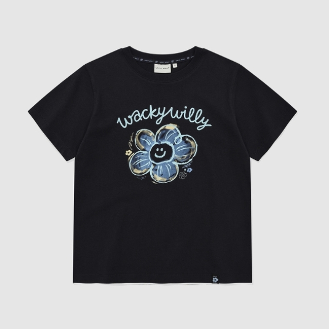 【潮流】Wacky Willy大花花Logo短袖上衣#黑