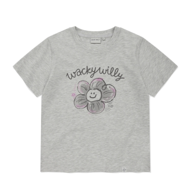 【潮流】Wacky Willy大花花Logo短袖上衣#灰