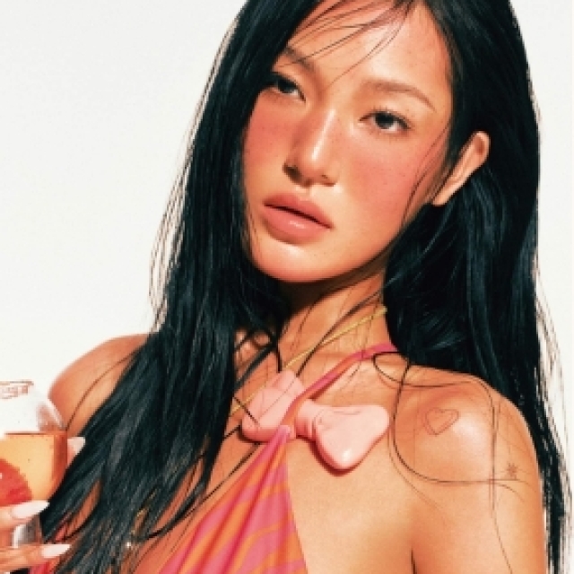【韓國】keymbykim蝴蝶結鑰匙圈亮面唇釉#Peach Crush